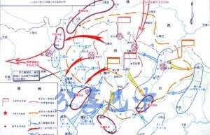川陕苏区斗争示意图