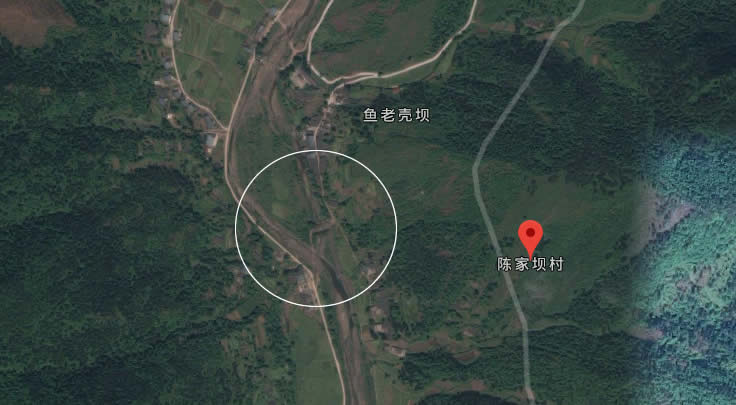 陈家坝场镇旧址卫星地图