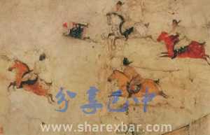 唐 马球图 壁画 229x688cm 陕西历史博物馆藏
