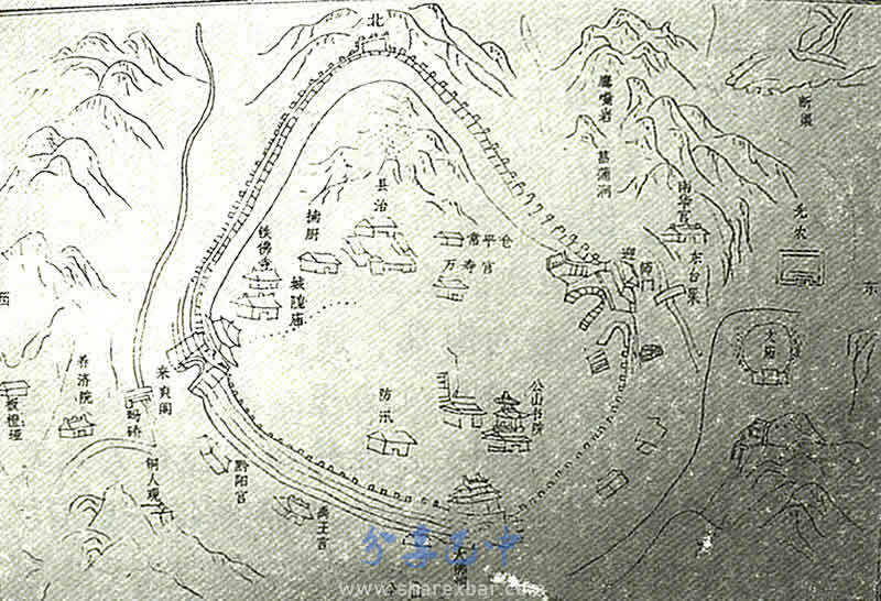 清道光年间南江县城图