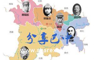 四川军阀格局示意图